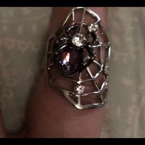 Sterling silver spider web ring
